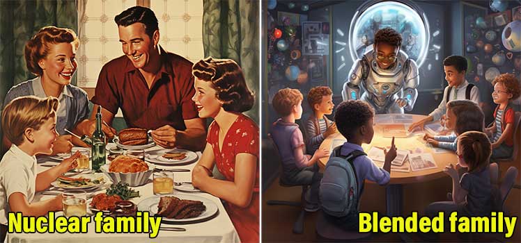 Nuclear vs blended family units