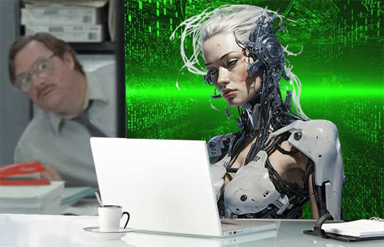 Old man scared of new technology