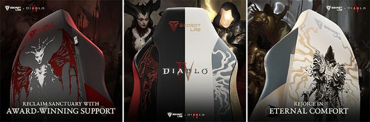 Secretlab Titan Diablo IV gaming chairs