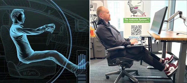 Car seat vs Ankorite workstation postures