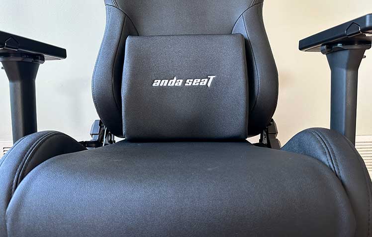 Anda Seat Frontier XL gaming chair lumbar pillow closeup