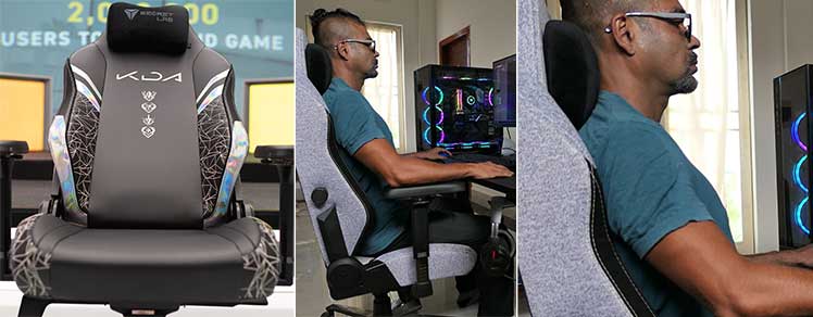 Secretlab Titan headrest closeup