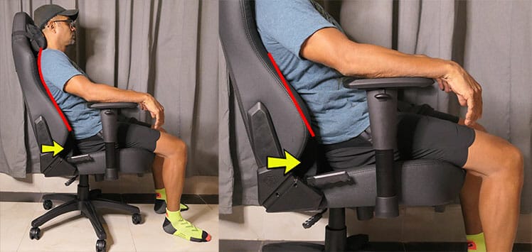 Improper use of a Phantom 3 lumbar pillow