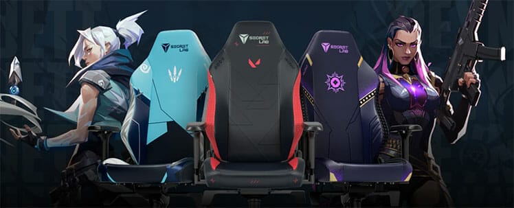 Secretlab gaming chair Valorant designs
