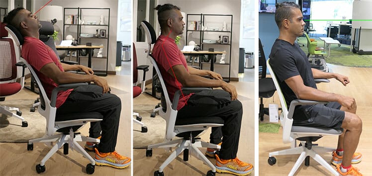 Posture problems using a headrest with a Steelcase Series 1 chair