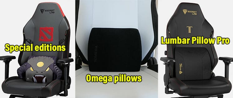 Secretlab lumbar pillow types
