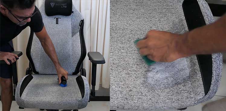 How to wash gaming chair with water and hard scrubbing