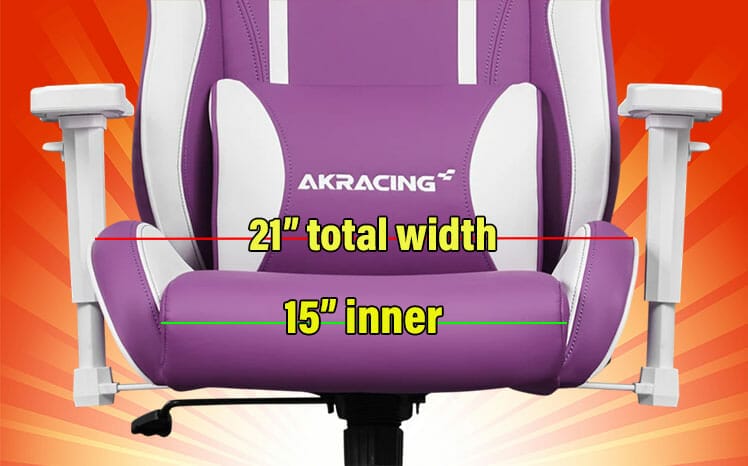 AKRacing California seat depth dimensions