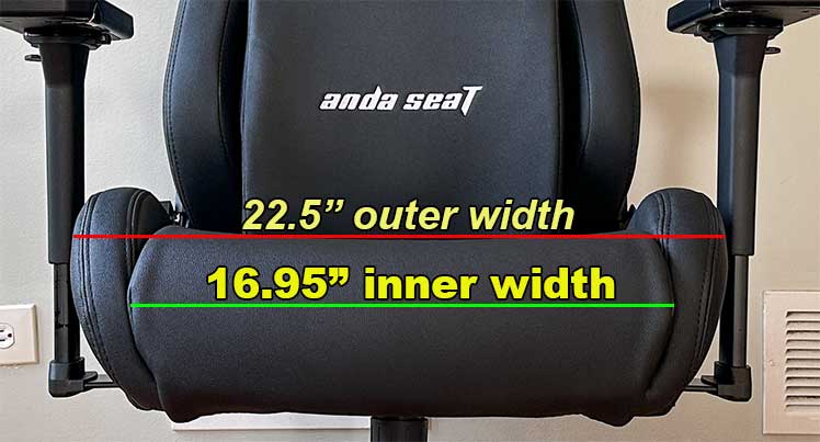 Anda Seat Frontier XL gaming chair seat width