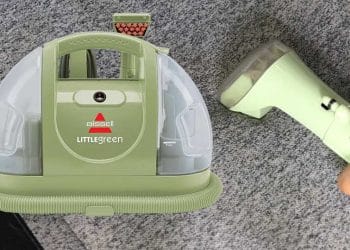 Review: using a B iseell Little Green Portable Carpet cleaner to clean a fabric gaming chair