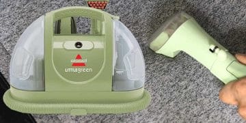 Review: using a B iseell Little Green Portable Carpet cleaner to clean a fabric gaming chair