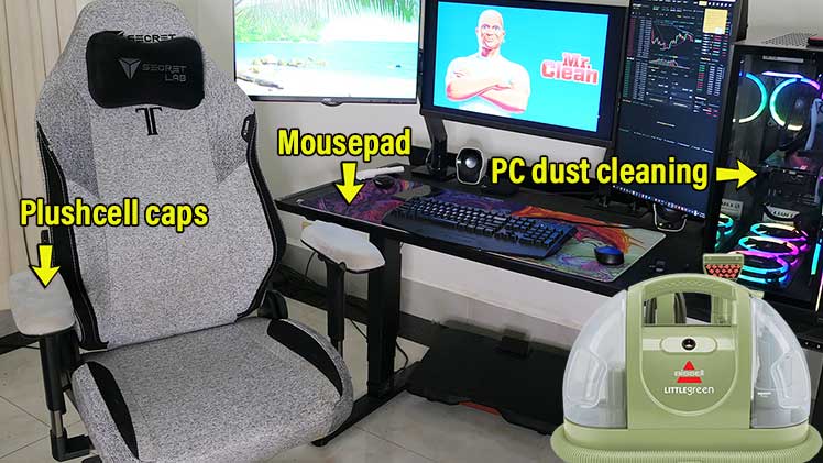 Using a Little Green to clean an entire gaming workstation