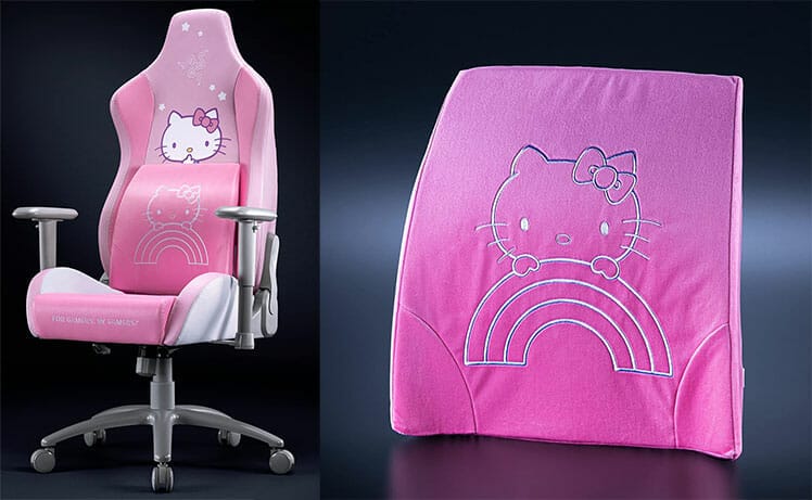 Razer Hello Kitty lumbar support pillow