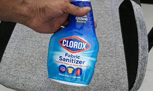 How to clean a fabric gaming chair using spot cleaner spray