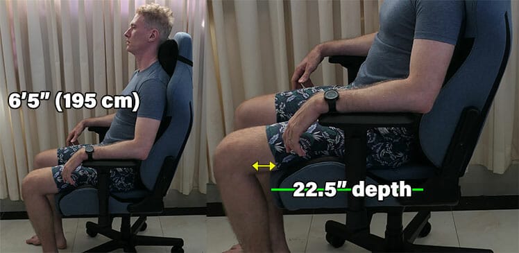 Anda Seat T-Pro 2 gaming chair sizing demo