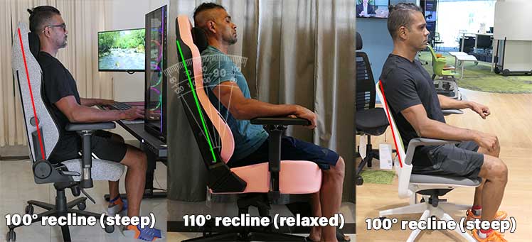Secretlab Titan vs Anda Seat Kaiser 3 vs Steelcase Series 1 postures