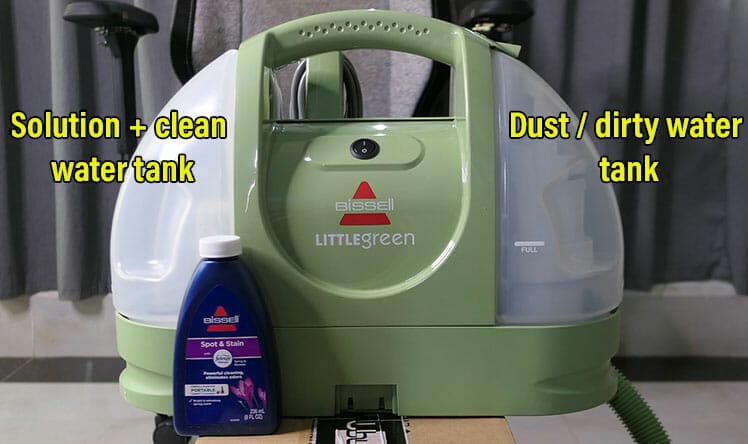 Bissell Little Green vacuum orientation