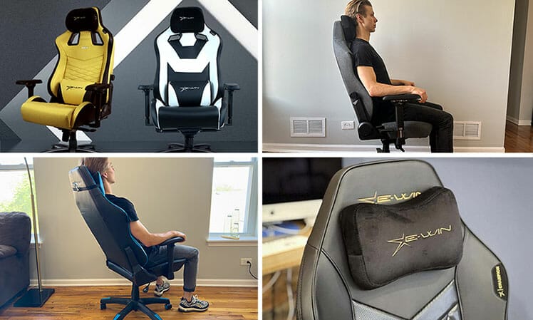 4 cells showing the best E-Win gaming chairs of 2023