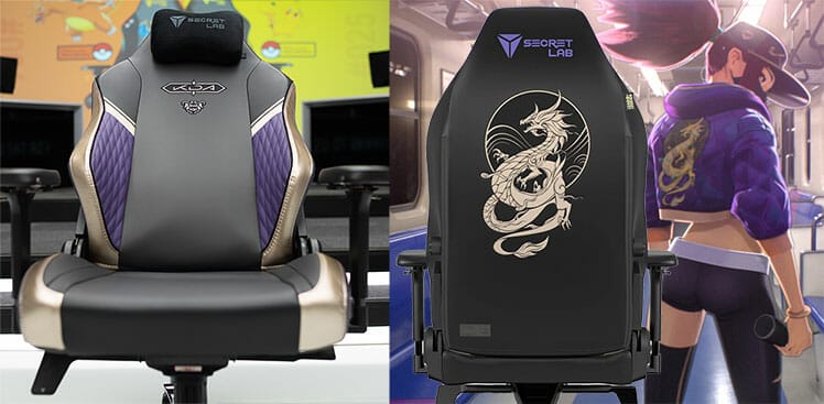 K/DA Pop Stars gaming chair front and back
