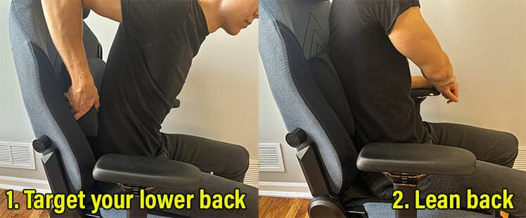 How to adjust your lumbar support pillow