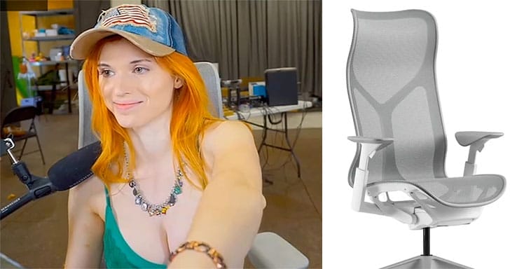 Amouranth gaming chair