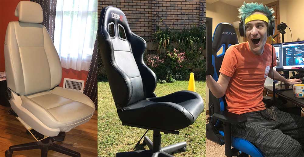 Gaming chairs made out of car seats