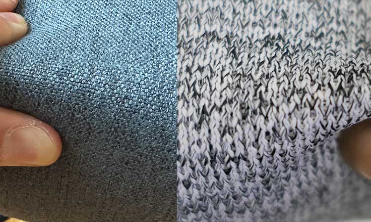 E-Win Champion vs Titan Evo fabric upholstery closeups