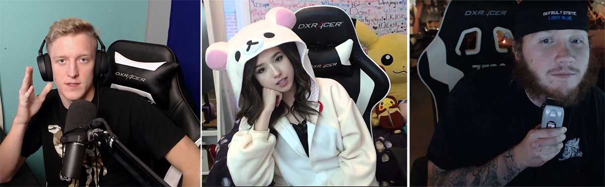 Famous streamers who used DXRacer gaming chairs
