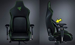 Razer Iskur gaming chair front and side view thumbnail