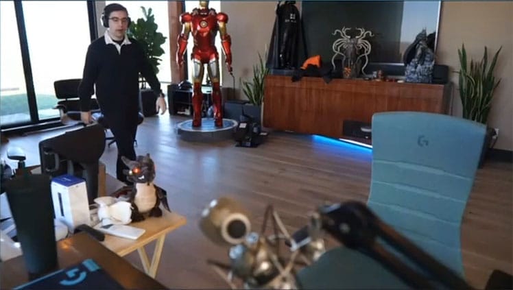 Shroud using a Galaxy edition Embody gaming chair