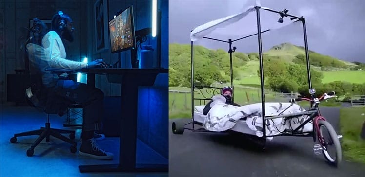 Vantum chair vs a bed-motorbike hybrid concept