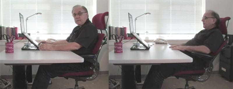 Alan Hedge, Cornell, showing neutral sitting postures