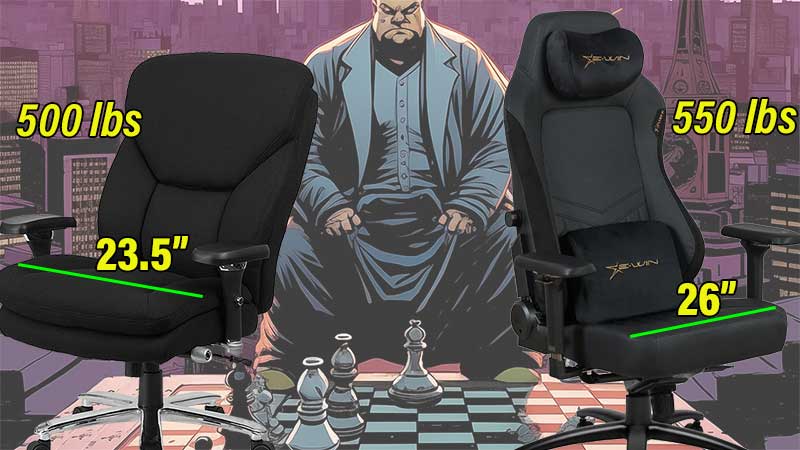 Best 500-pound gaming chairs for obese sizes