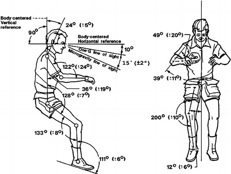 NASA neutral body postures