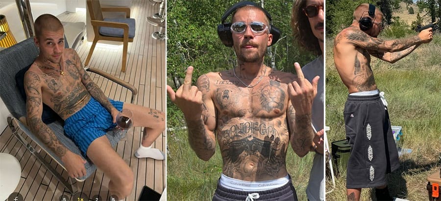 Justin Bieber hunchback but shredded