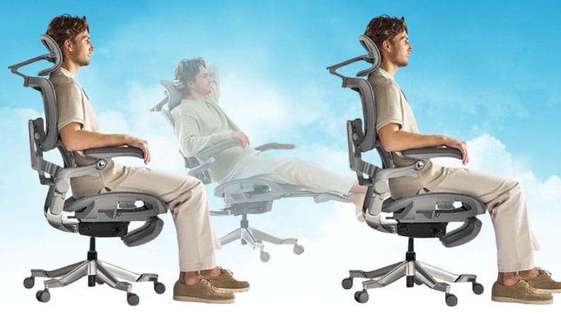 Active vs passive footrest chair postures