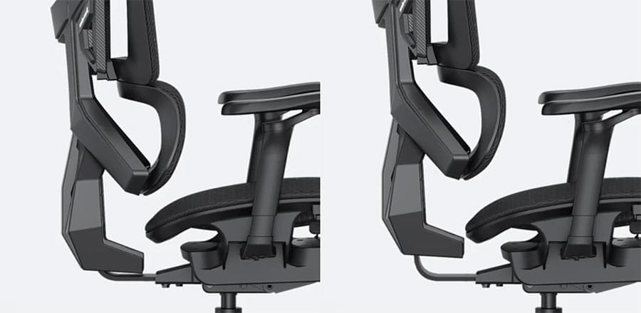 Anda Seat X-Air Series backrest height adjustability