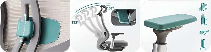 Colamy Atlas chair features