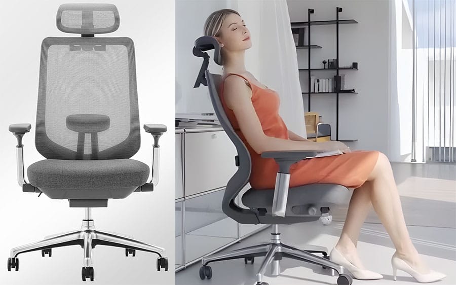Colamy Atlas chair front and side view