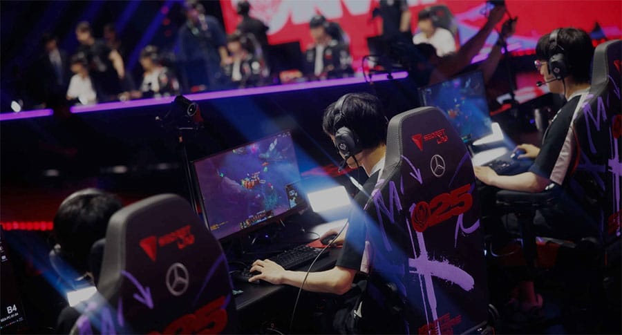 Esports gamers playing in a 2025 tournament