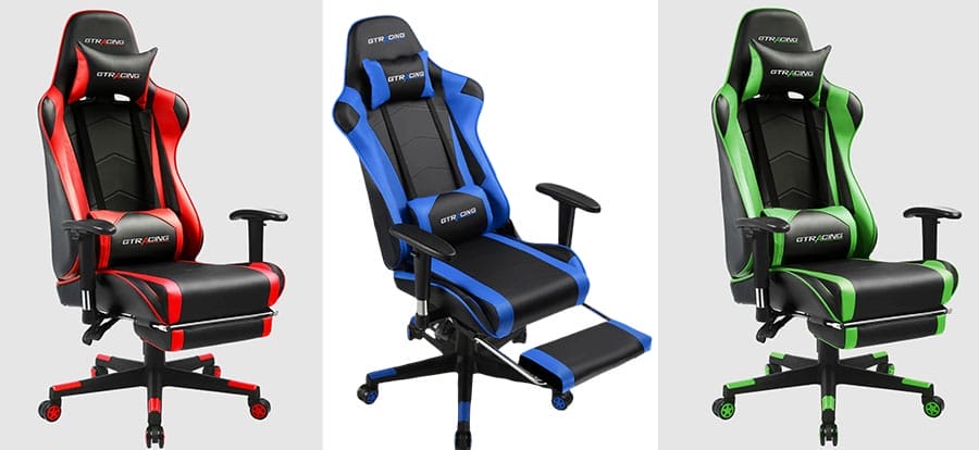 GTRacing footrest gaming chair