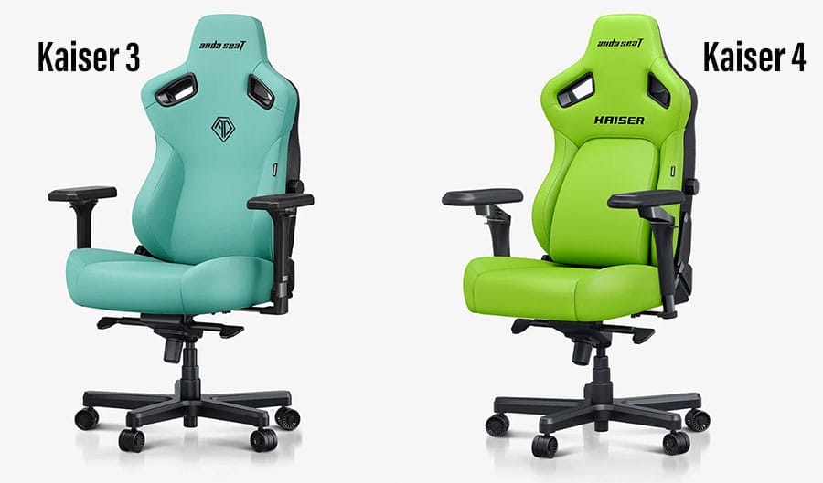 Anda Seat Kaiser 3 vs Kaiser 4 chairs compared
