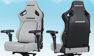 Kaiser 4 grey fabric chair thumbnail