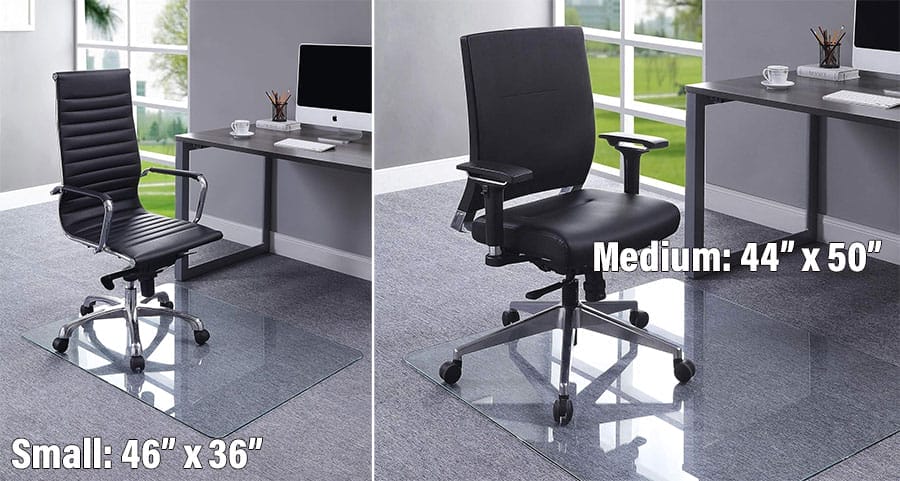 Lorell tempered glass floor mats