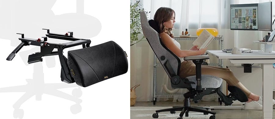 Secretlab recliner footrest add-on side view
