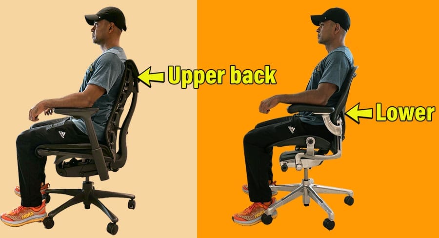 Embody vs Aeron side posture poses