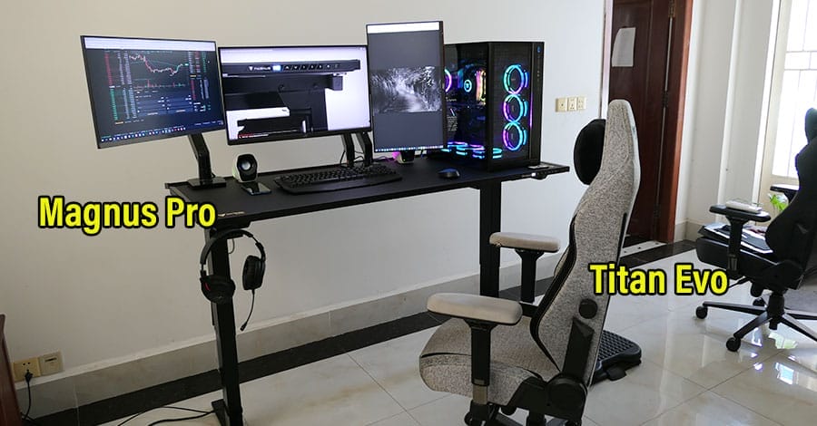 TItan Evo and Magnus Pro combo in a living room